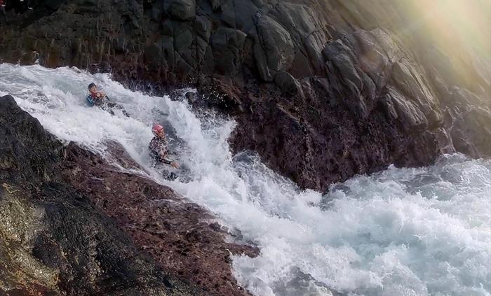 Coasteering at Moylegrove Ceibwr Bay